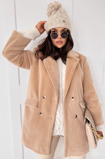 Damen Alpaka SERENITY Mantel hellbeige Dstreet TY3886