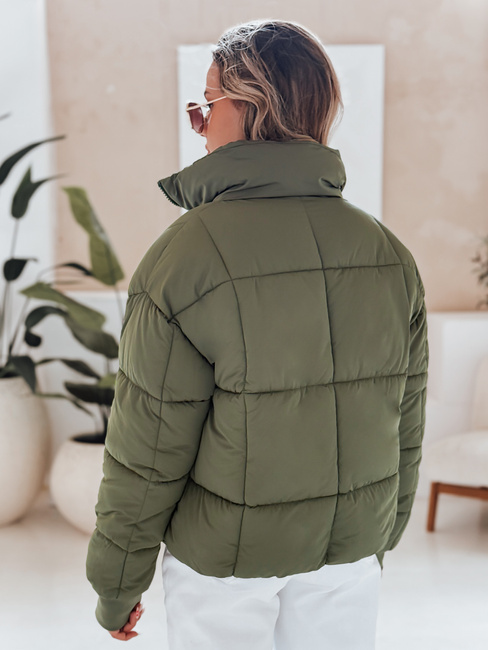 Kurze Damen-Winter-Steppjacke VIBEGIRL grün Dstreet TY4946