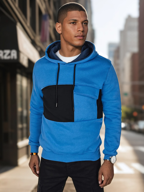 Herren-Kapuzenpullover blau Dstreet BX5912