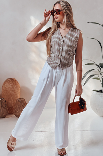 Damen Freizeithose mit weitem Bein LOVETRIP weiß Dstreet UY2640