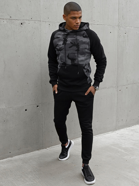 Herren Kapuzenpullover Farbe Dunkelgrau DSTREET BX5486