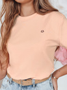 Geripptes Damen-T-Shirt SMILE FOR YOU rosa Dstreet RY2907