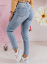 Damen Denim Slim Fit Floral Hose FLORENSSO blau Dstreet UY2467