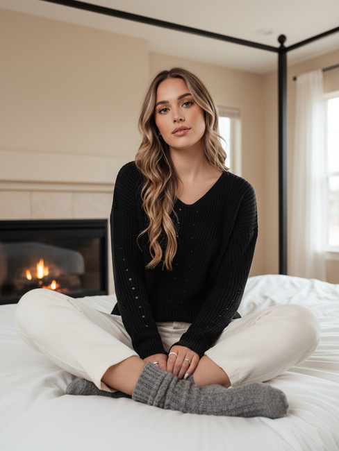 Damen Pullover MONAVIA schwarz Dstreet MY2399