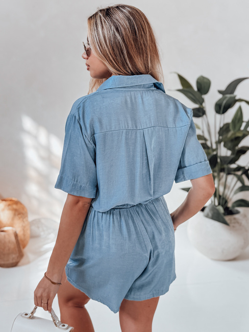 Damen Leinen Übergrößen Set LINEN LOVE hellblau Dstreet AY1139