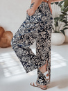 Damen Stoffhose mit weitem Bein TROPICAL SUN navy blau Dstreet UY2632