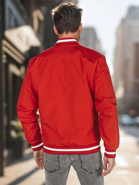 Herren Übergangs-Bomberjacke rot Dstreet TX5014