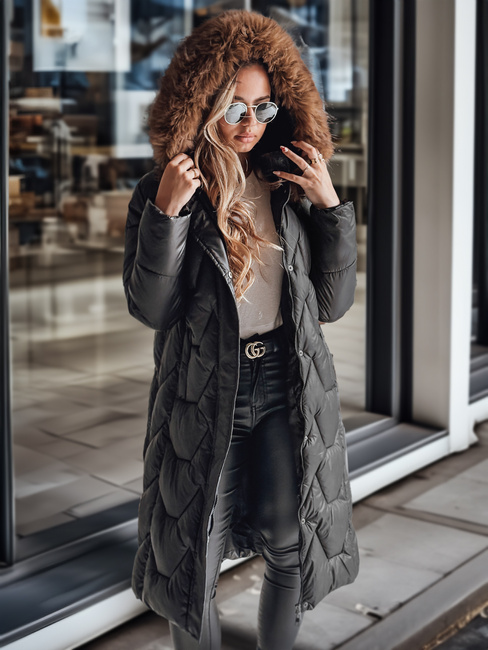 Lange Damen Steppjacke WINTERACT schwarz Dstreet TY4778