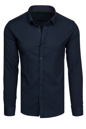 Marineblaues Langarmhemd für Herren Dstreet DX2600