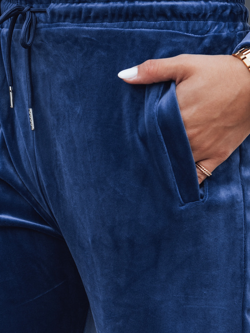 Damen Jogginghose Velours blau Dstreet UY2836