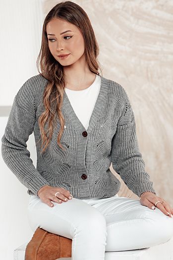 Damen KNITVIA Pullover hellgrau Dstreet MY2401