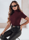Kurzarm-Pullover mit Rippenstruktur GIRLGLORY burgundy Dstreet MY2556