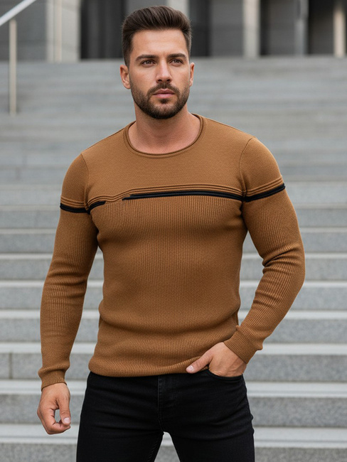 Herren Sewatshirt Kamelfarbe WX1625