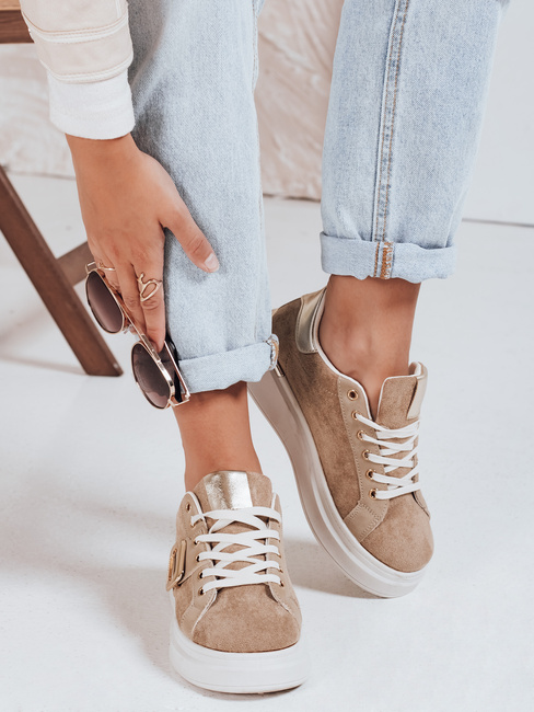 Beige Dstreet Damen Turnschuhe ZY1067