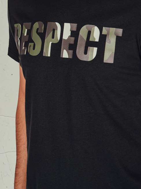 Bedrucktes Herren-T-Shirt schwarz Dstreet RX5667