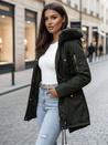 Damen Winter Parka Jacke mit Fell ERISS grün Dstreet TY4534z