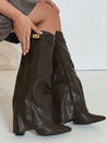 Stiefel mit breitem Schaft braun Dstreet ZY1028