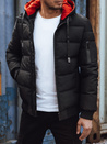 Herren Steppwinterjacke mit Kapuze schwarz Dstreet TX4828_1