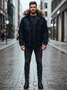 Herren Winterjacke mit Kapuze navy blau Dstreet TX5112