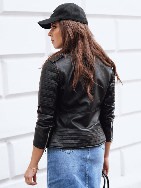 GLIMMERS Damen Leder Ramones Jacke schwarz Dstreet TY3959