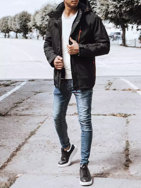 Herren Winterjacke Schwarz Dstreet TX4239