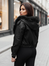 Damen Lederjacke mit Fell SOFTREBEL schwarz Dstreet TY4762z