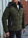 Herren Steppwinterjacke mit Kapuze grün Dstreet TX4949