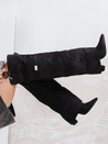 Damen Wildleder schwarz Stiefel Dstreet ZY1150