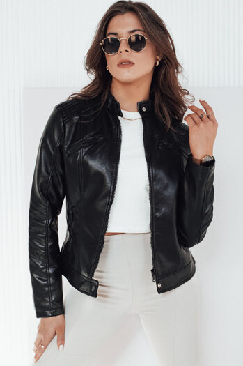 Damen Lederjacke KLIROS schwarz Dstreet TY4159