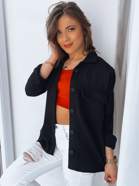 Damen Hemdjacke SUNSET Farbe Schwarz DSTREET TY3509