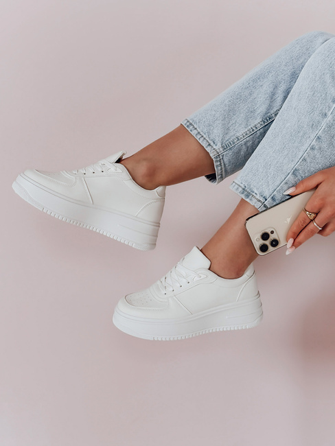 Damen Plateau Turnschuhe WALK ME UP weiß Dstreet ZY0926