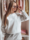Damen Sweatshirt in Übergröße mit Stickerei EASYJOY grau Dstreet BY1517