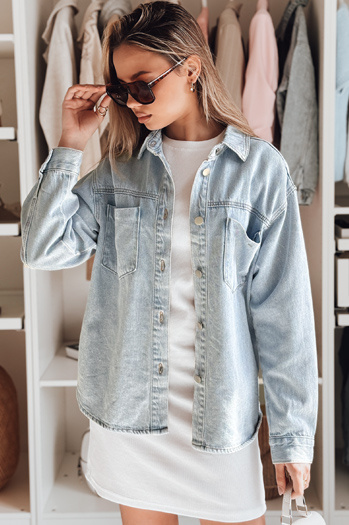 Damen-Jeansjacke in Übergröße BLUEDIVA blau Dstreet TY4900