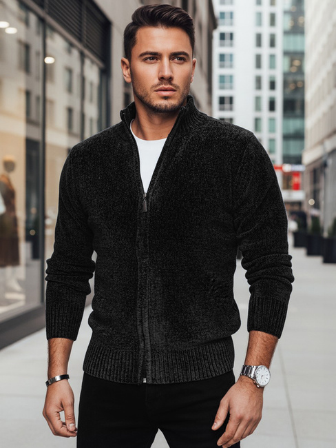 Herren Pullover ohne Knöpfe schwarz Dstreet WX2232