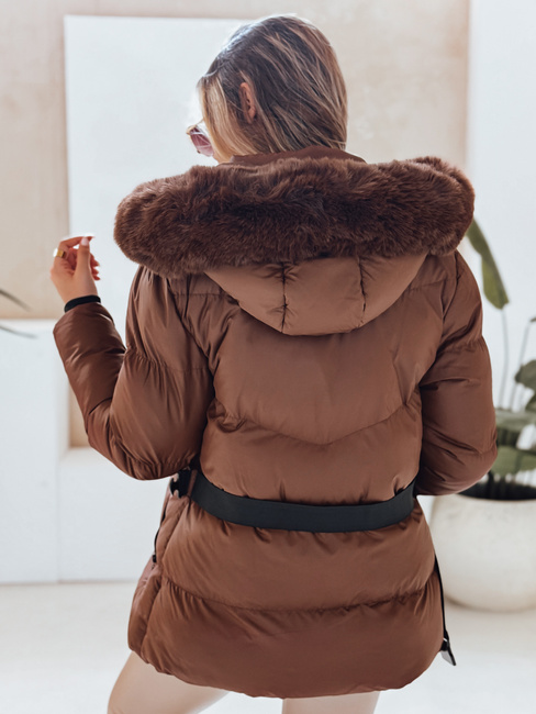 Damen Winter Steppjacke mit Kapuze LOVELINA braun Dstreet TY4953