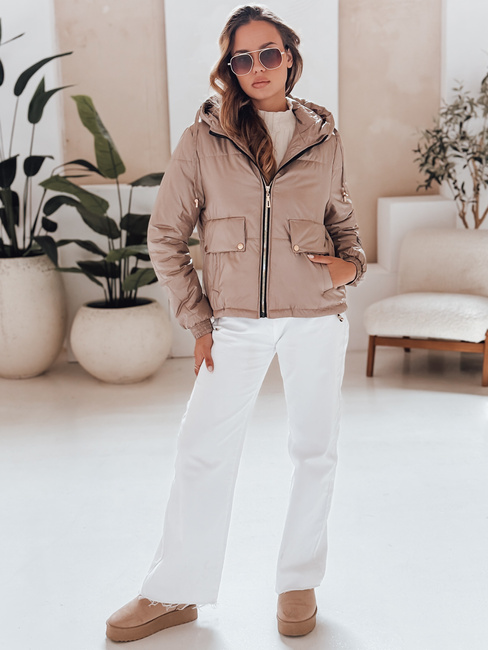 Damen Steppjacke mit Kapuze ARON camel Dstreet TY4398