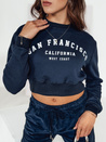 Damen Crop Top SAN FRANCISCO bedruckt navy blau Dstreet BY1344