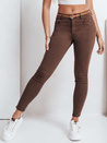 Damen Skinny Hose mit Gürtel VIVASKIN braun Dstreet UY2742
