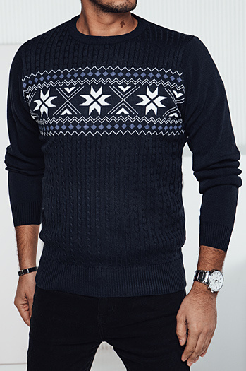 Marineblauer Herren-Pullover Dstreet WX2277