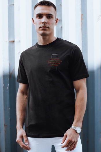 Schwarzes Herren-T-Shirt Dstreet RX5528