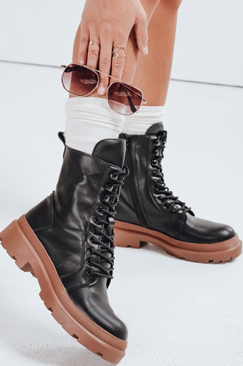 Damen HARDSTEP Schnürstiefel schwarz Dstreet ZY0531