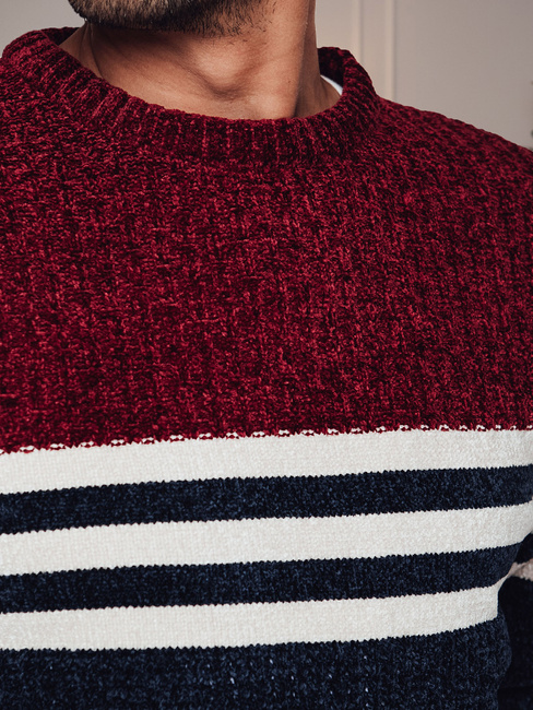 Gestreifter Marineblauer Herren-Pullover Dstreet WX2229z