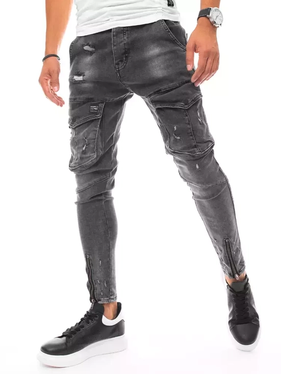 Herren Jeans Cargohose Dunkelgrau Dstreet UX3288