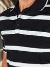 Gestreiftes Herren-Poloshirt schwarz Dstreet PX0644
