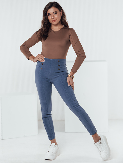 Damenhose LUXTILIO mit hoher Taille blau Dstreet UY2248