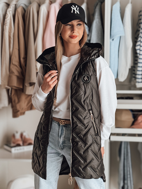 Damen Übergangsweste gesteppt GRANDI schwarz Dstreet TY4883