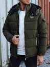 Herren Steppwinterjacke mit Kapuze grün Dstreet TX4949