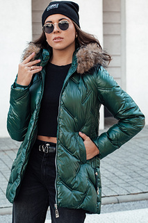 CLASSIQ Damen Winter Steppjacke mit Kapuze dunkelgrün Dstreet TY4626