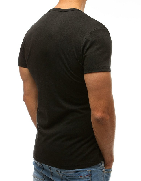 Herren T-Shirt einfarbig schwarz Dstreet RX2572
