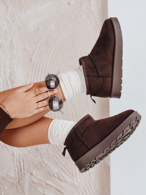 Damen Plateau-Schneestiefel braun Dstreet ZY1076